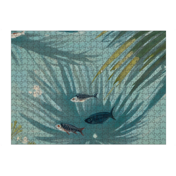Puzzle Ravensburger "Karibik Feeling im Pool" artboxONE - Tiere,Unterwasser