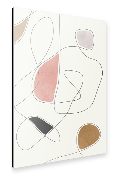 Alu-Dibond "Linien und Pinselstriche A" 30x20 cm artboxONE