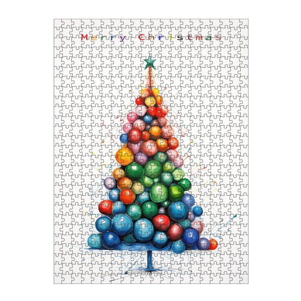 Puzzle Ravensburger "Weihnachtsbaum Bunt" artboxONE - Für Kinder,Abstrakt,Weihnachten,Für Mama,Für Papa