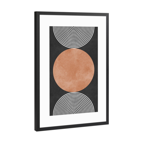 Poster mit Rahmen Schwarz (Metallic) "Circle set C" artboxONE - Abstrakt,Geometrie