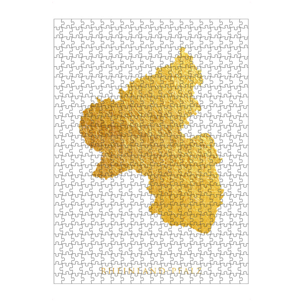 Puzzle Ravensburger "Goldkarte Rheinland-Pfalz" artboxONE - Kartografie - Rheinland-pfalz,Deutschland,Deutschland,Karte,Gold - Bild rheinland-pfalz