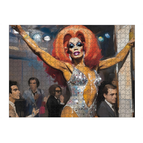 artboxONE Puzzle "NY 70s Dancing Queen" artboxONE - Menschen,Musik - Drag queen,Trans,Tanz,Nachtclub,70s,New york,Kult,Musik - Bild drag queen
