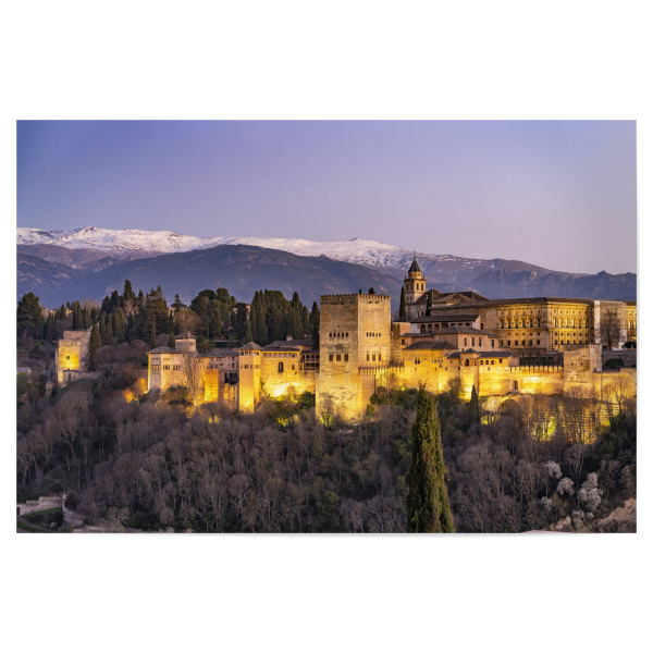Poster "Alhambra Andalusien" artboxONE - Reise - Granada,Andalusien,Spanien,Alhambra,Sierra nevada,Welterbe