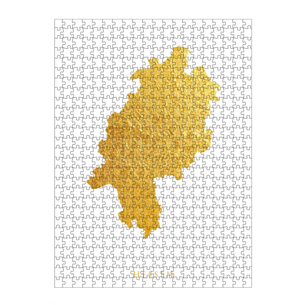 Puzzle Ravensburger "Goldkarte Hessen" artboxONE - Kartografie - Hessen,Deutschland,Deutschland,Karte,Gold - Bild hessen