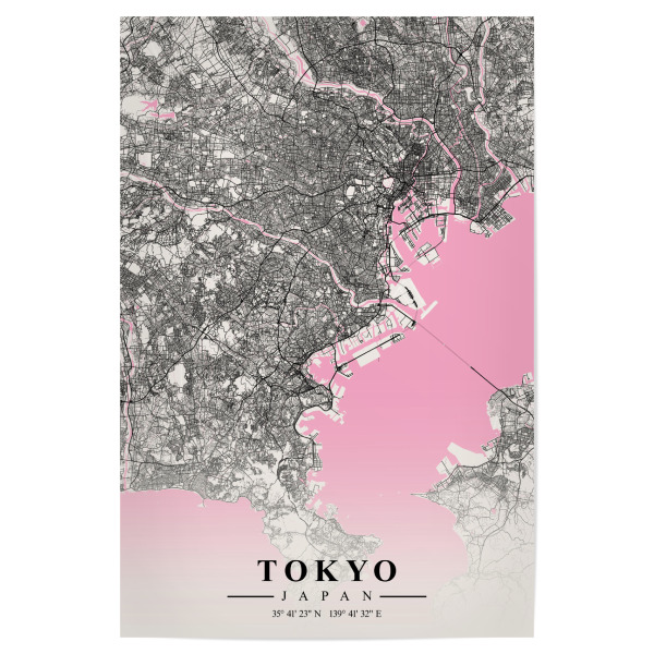 Poster 30x20 cm "City Karte Tokio" artboxONE - Städte / Tokio,Kartografie