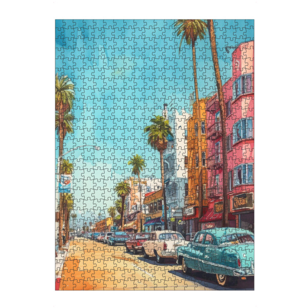 Puzzle Ravensburger "Vintage Venice Beach-Vibes" artboxONE - Natur,Reise / Strand und Meer,Städte / Los Angeles