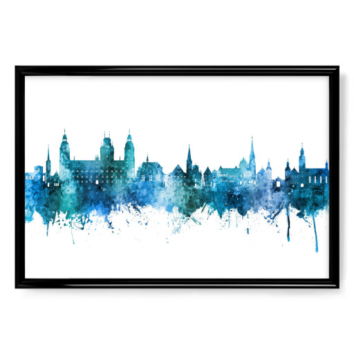 Aschaffenburg Skyline Blau