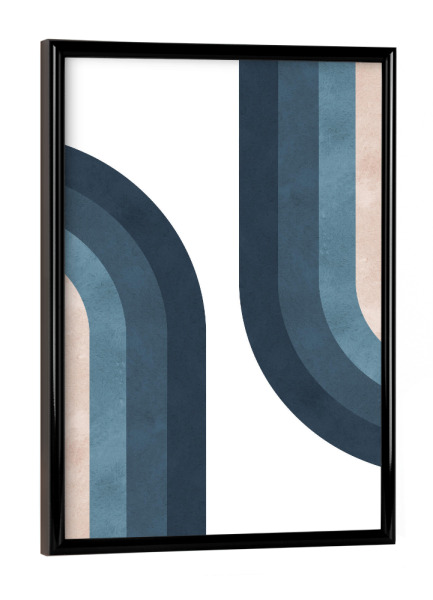 Poster mit schwarzem Rahmen "Zeichnen mit Kreisen F" artboxONE - Abstrakt,Geometrie