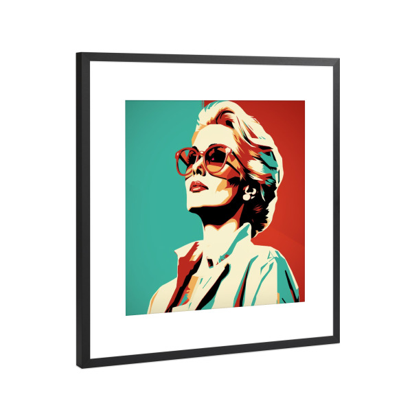 Poster mit Rahmen Schwarz (Metallic) "HEALING WOMAN DOCTOR" artboxONE - Menschen,Fashion,Für Mama