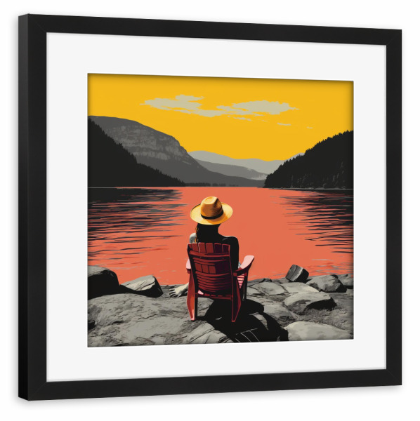 Poster mit Rahmen schwarz "AN DEN FINGER SEEN" artboxONE - Natur,Fashion,Städte / Zürich - Popart,Poptonicart,Frau,Kunst