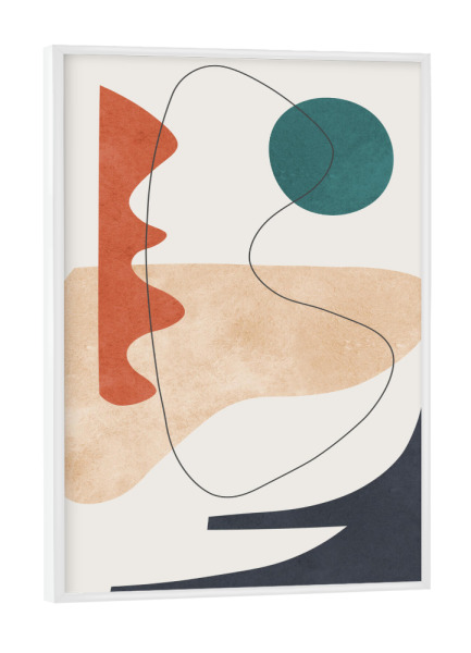 Poster mit weißem Rahmen "Composition of expressive forms B" artboxONE - Abstrakt,Geometrie