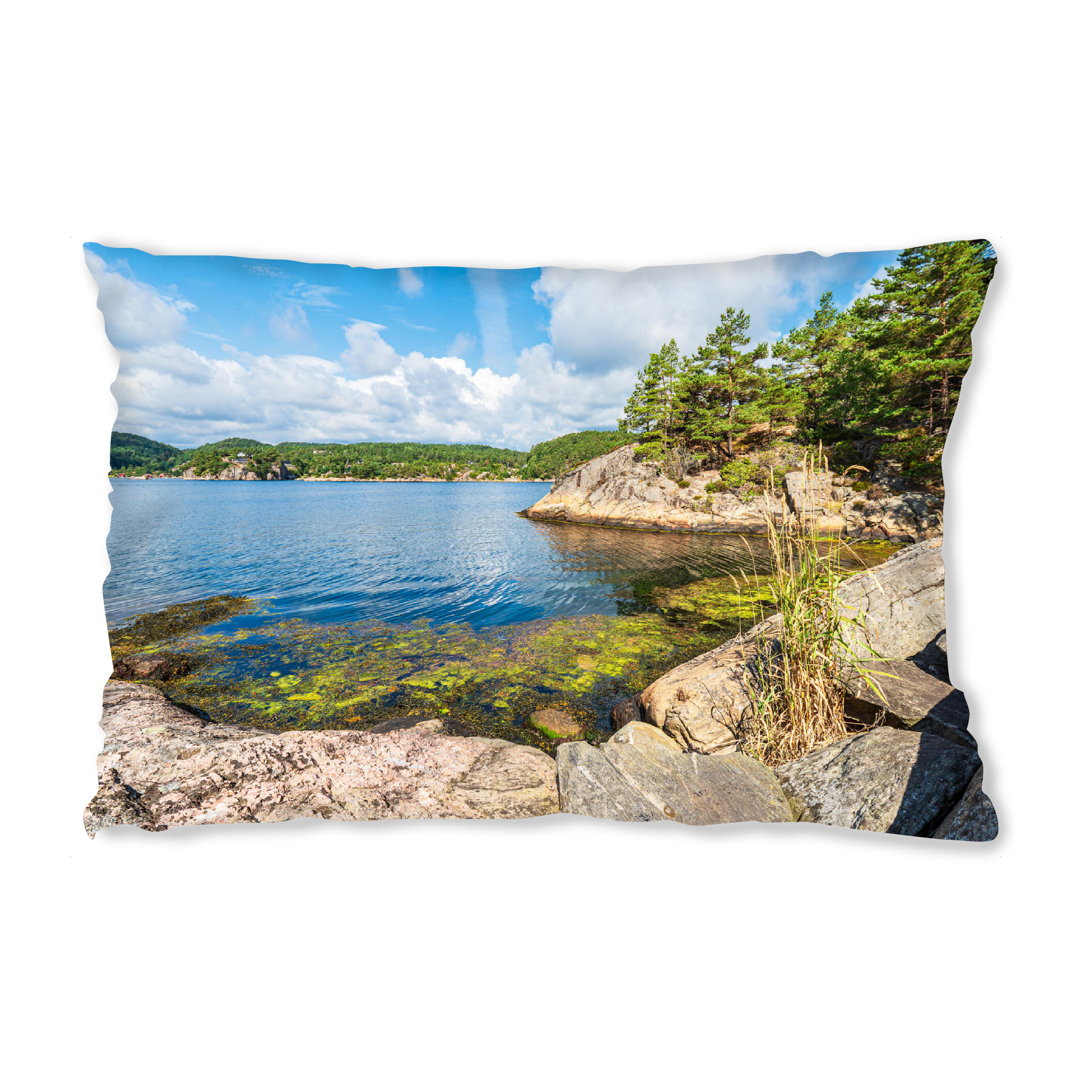 Design-Kissen "Felsen und Bäume am Meer" artboxONE - Natur,Reise,Reise / Strand und Meer,Reise / Länder