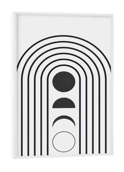 Poster mit weißem Rahmen "Kreissatz H" artboxONE - Abstrakt,Geometrie