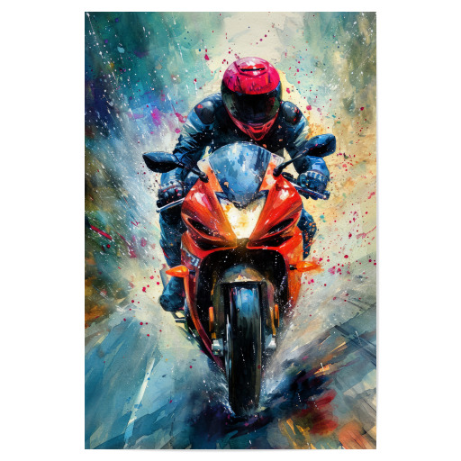 Motorrad-Rennsportkunst C