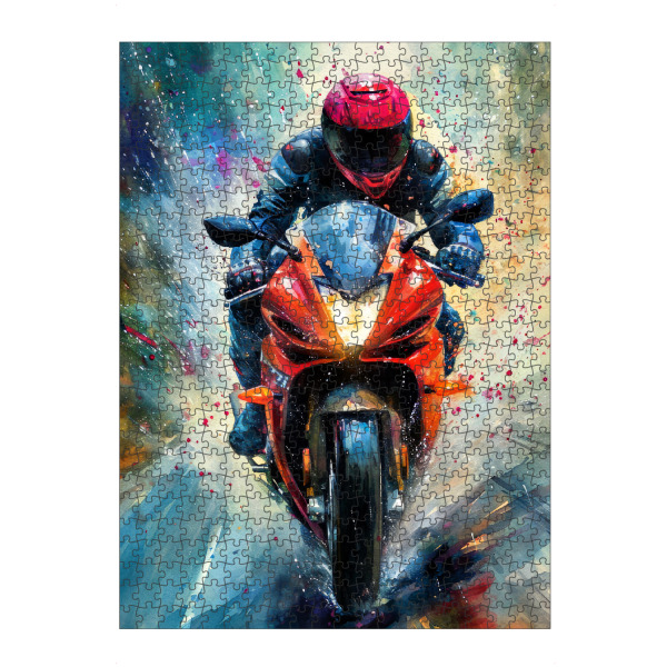 artboxONE Puzzle "Motorrad-Rennsportkunst C" artboxONE - Sport / Motorsport,Sport - Motor,Motorsport,Rennsport,Sport,Malerei - Bild motor
