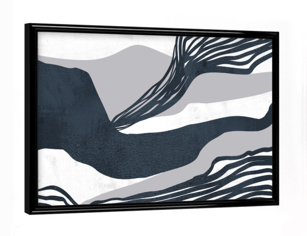 Poster mit schwarzem Rahmen "Indigo landscape" artboxONE - Natur,Reise,Abstrakt,Lustig