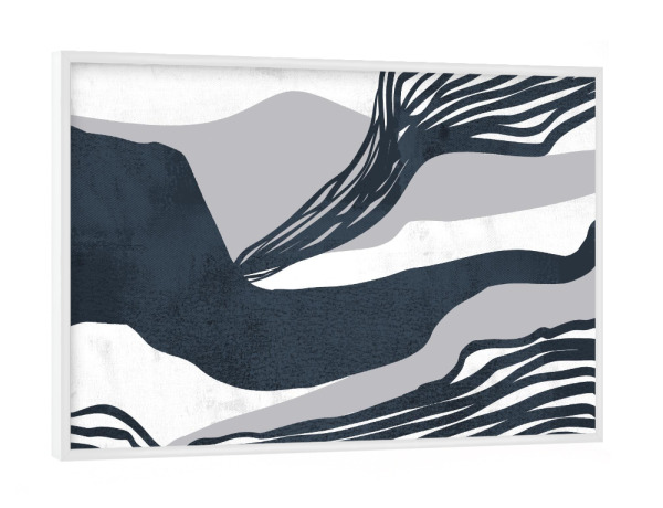 Poster mit weißem Rahmen "Indigo landscape" artboxONE - Natur,Reise,Abstrakt,Lustig