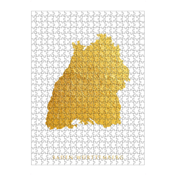 artboxONE Puzzle "Goldkarte Baden-Württemberg" artboxONE - Kartografie - Baden-württemberg,Deutschland,Karte,Gold - Bild baden-württemberg