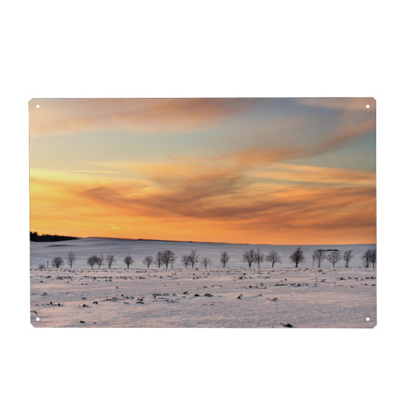 Metall Poster "Himmelsfarben und Schnee" artboxONE - Natur