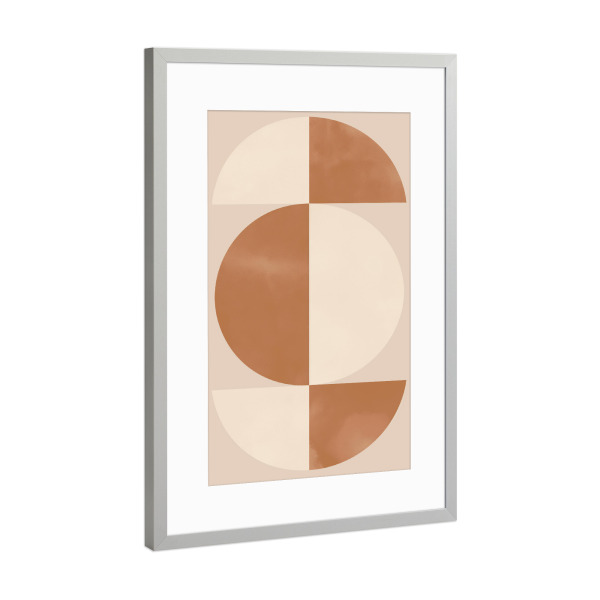 Poster mit Rahmen Silber "Sanfte Kreise" artboxONE - Abstrakt,Architektur,Geometrie