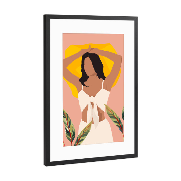 Poster mit Rahmen Schwarz (Metallic) "Fold Up The Sun & Take It" artboxONE - Menschen