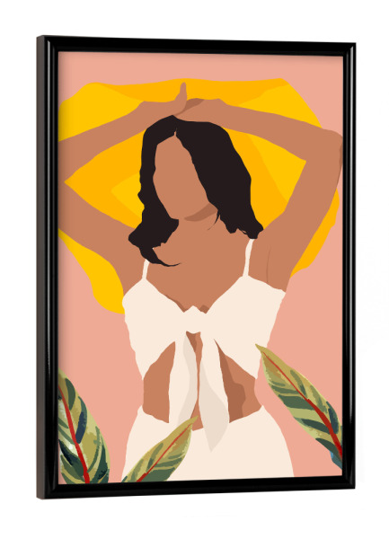 Poster mit schwarzem Rahmen "Fold Up The Sun & Take It" artboxONE - Menschen