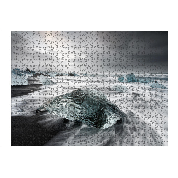 Puzzle Ravensburger "Dramatischer Eisstrand" artboxONE - Natur,Reise / Strand und Meer,Reise / Länder