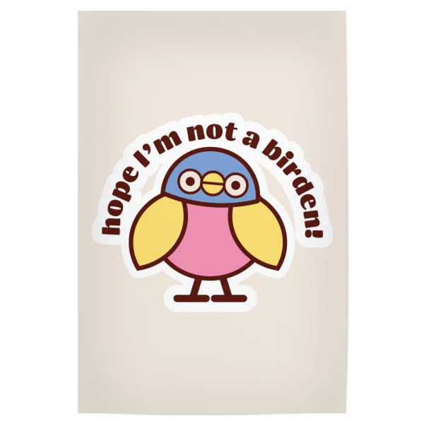 Poster 30x20 cm "Lustiges Wortspiel mit Vögeln" artboxONE - Für Kinder,Tiere,Lustig