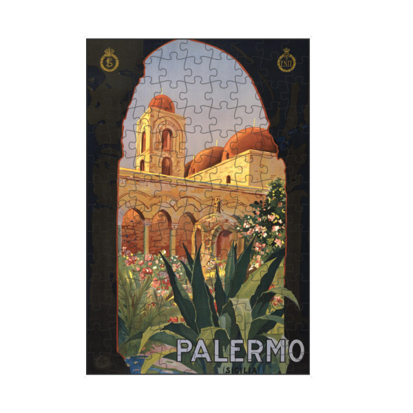 artboxONE Puzzle "Travel - Palermo" artboxONE - Städte,Reise,Architektur - Travel,Reise,Städtetrip,Typografie,Vintage,Italien,Palermo,Sizilien