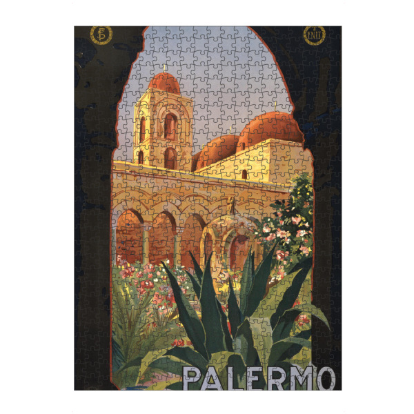 Puzzle Ravensburger "Travel - Palermo" artboxONE - Städte,Reise,Architektur - Travel,Reise,Städtetrip,Typografie,Vintage,Italien,Palermo,Sizilien