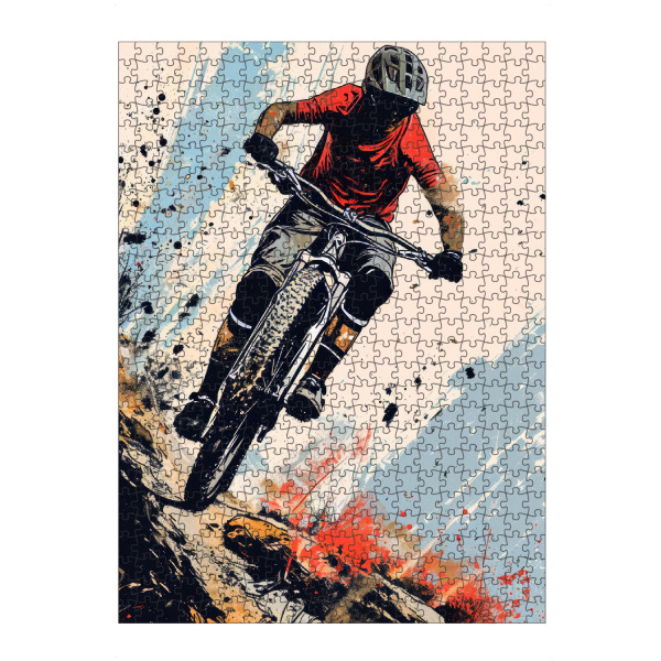 Puzzle Ravensburger "Radsportkunst F" artboxONE - Sport,Sport / Sommerspiele - Fahrrad,Sport,Fahrrad,Radfahren,Bmx,Illustration - Bild fahrrad