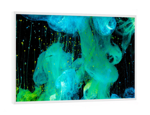 Poster mit weißem Rahmen "August" artboxONE - Abstrakt - Knallfarben,Unterwasser