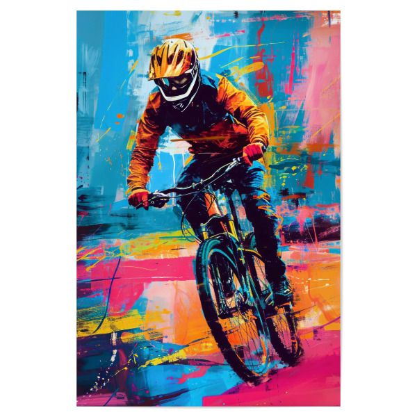 Poster 30x20 cm "Radsportkunst G" artboxONE - Städte,Sport - Stadt,Sport,Biker,Fahrrad,Radfahren,Fahrrad