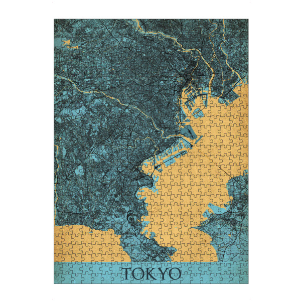 Puzzle Ravensburger "Vintage Tokio City" artboxONE - Städte / Tokio,Kartografie