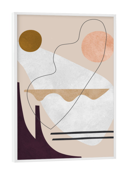 Poster mit weißem Rahmen "Composition of expressive forms E" artboxONE - Abstrakt,Geometrie