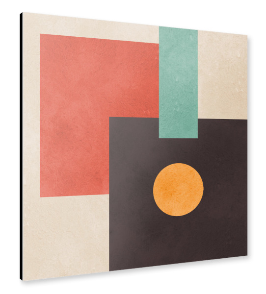 Alu-Dibond "Geometric and colorful harmony C" 30x30 cm artboxONE