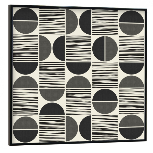 Poster mit schwarzem Rahmen 30x30 cm "Kreissatz E" artboxONE - Abstrakt,Geometrie