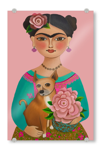 Acrylglasbild "Sweet little Frida" artboxONE - Floral,Tiere,Menschen