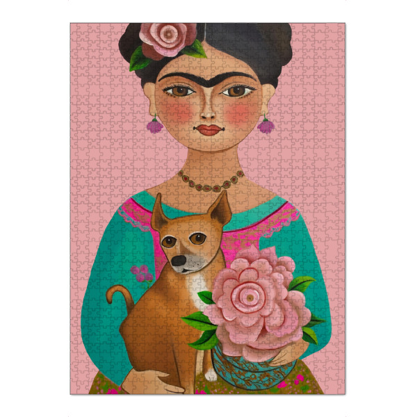 Puzzle Ravensburger "Sweet little Frida" artboxONE - Floral,Tiere,Menschen