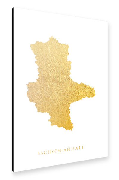 Alu-Dibond "Goldkarte Sachsen-Anhalt" 30x20 cm artboxONE