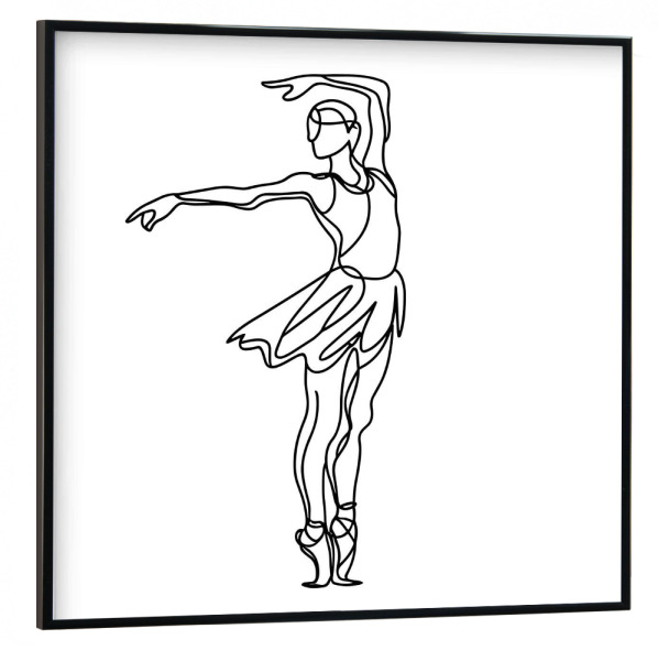 Poster mit schwarzem Rahmen 30x30 cm "Ballerina lines abstract" artboxONE - Abstrakt,Musik