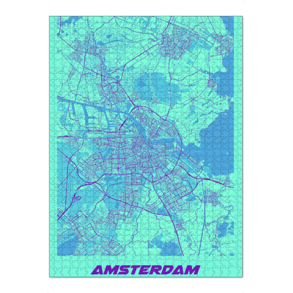 Puzzle Ravensburger "Amsterdam als Stadtplan" artboxONE - Städte / Amsterdam,Kartografie