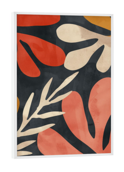 Poster mit weißem Rahmen "Abstrakte botanische Rhythmen" artboxONE - Natur,Abstrakt