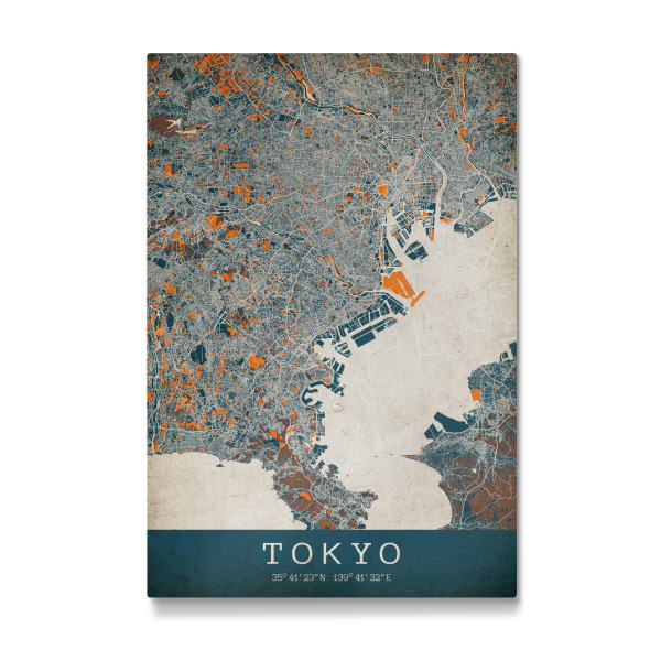 Galerie-Print "Tokio Vintage Map" 30x20 cm artboxONE