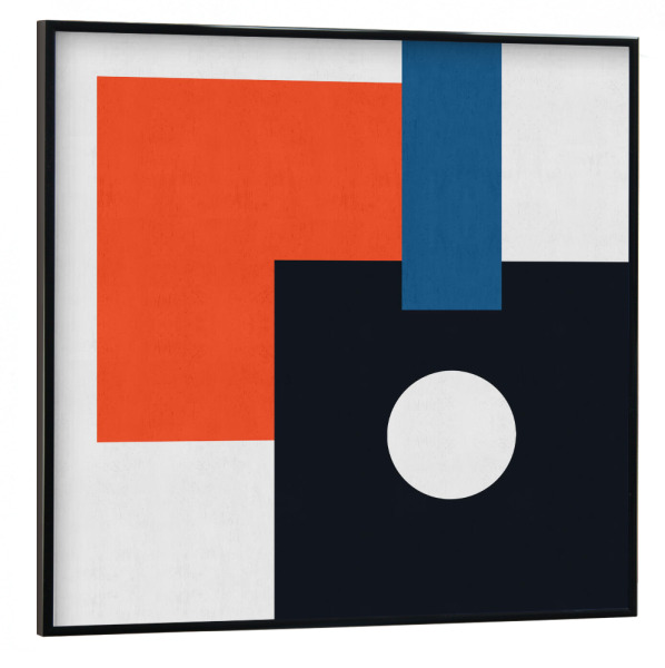Poster mit schwarzem Rahmen 30x30 cm "Geometric and colorful harmony E" artboxONE - Abstrakt,Geometrie