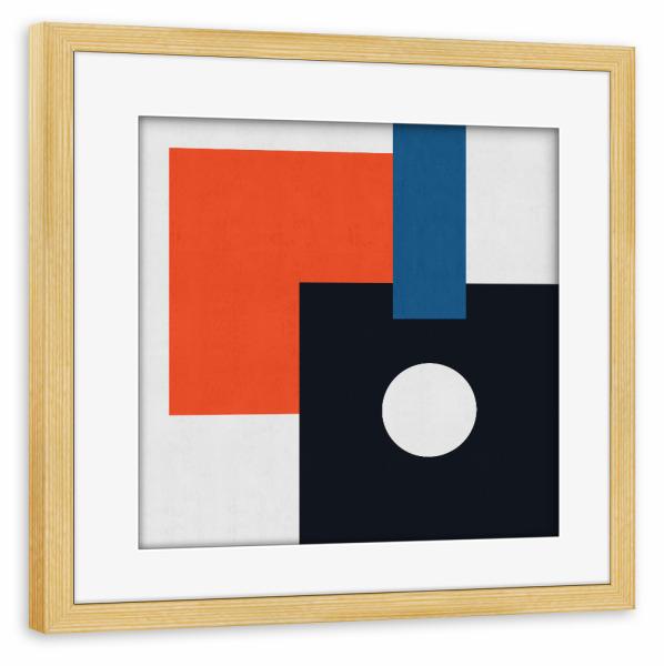 Poster mit Rahmen kiefer "Geometric and colorful harmony E" artboxONE - Abstrakt,Geometrie