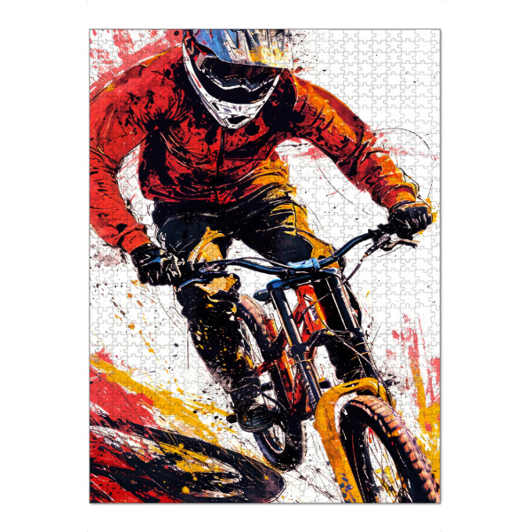 Puzzle Ravensburger "Radsportkunst I" artboxONE - Sport,Sport / Motivation - Fahrrad,Bmx,Sport,Biker,Radfahren,Fahrrad,Illustration - Bild fahrrad