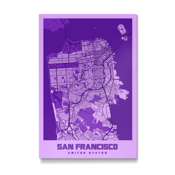 Galerie-Print "San Francisco Stadt Map" 30x20 cm artboxONE