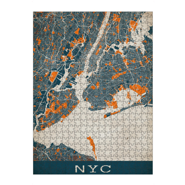 Puzzle Ravensburger "Vintage NYC Map" artboxONE - Städte / New York,Kartografie