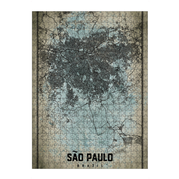 artboxONE Puzzle "Vintage Stadtplan São Paulo" artboxONE - Städte / Weitere,Kartografie